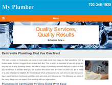 Tablet Screenshot of plumbingcentreville.com